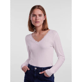 Pieces Pieces dames shirt Kant lange mouw - Barbera