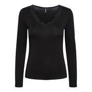 Pieces Pieces dames shirt Kant lange mouw - Barbera