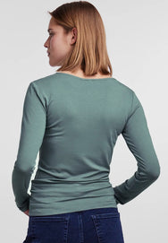 Pieces Pieces dames shirt Kant lange mouw - Barbera