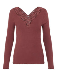 Pieces Pieces dames shirt Kant lange mouw - Siri