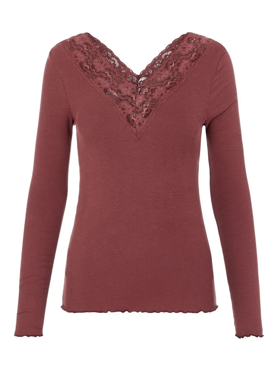 Pieces Pieces dames shirt Kant lange mouw - Siri