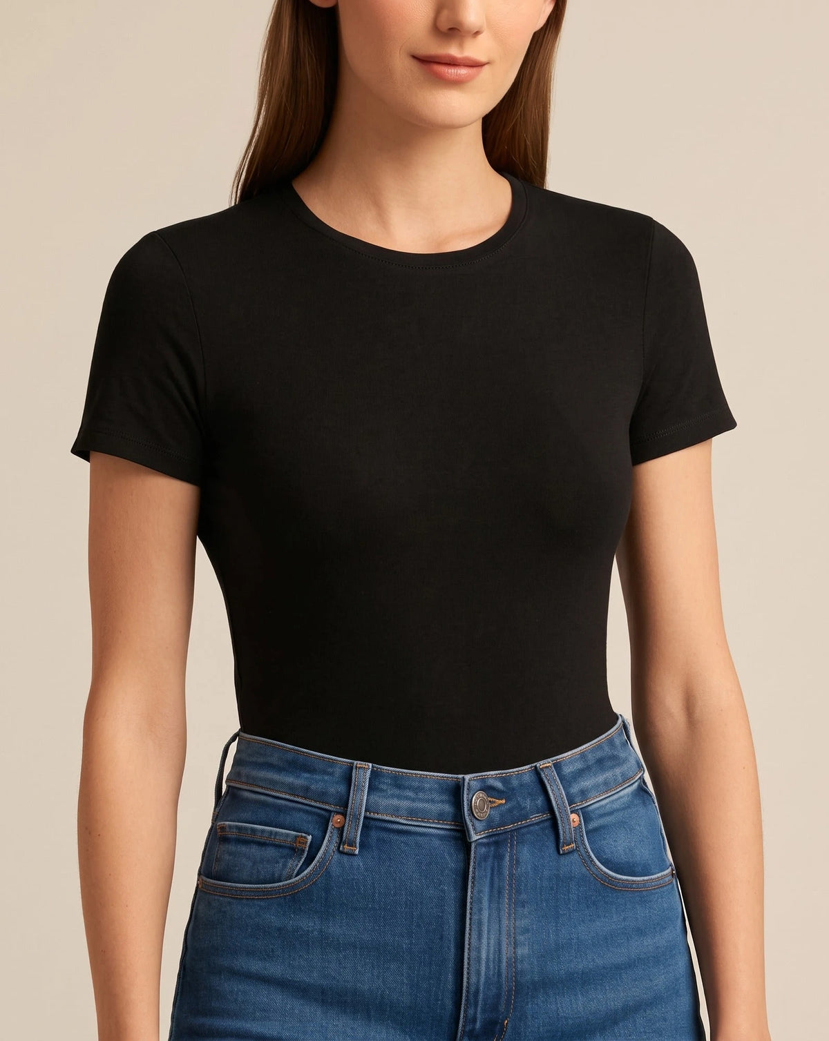 Pieces Pieces Gladde body korte mouw - PCADINA