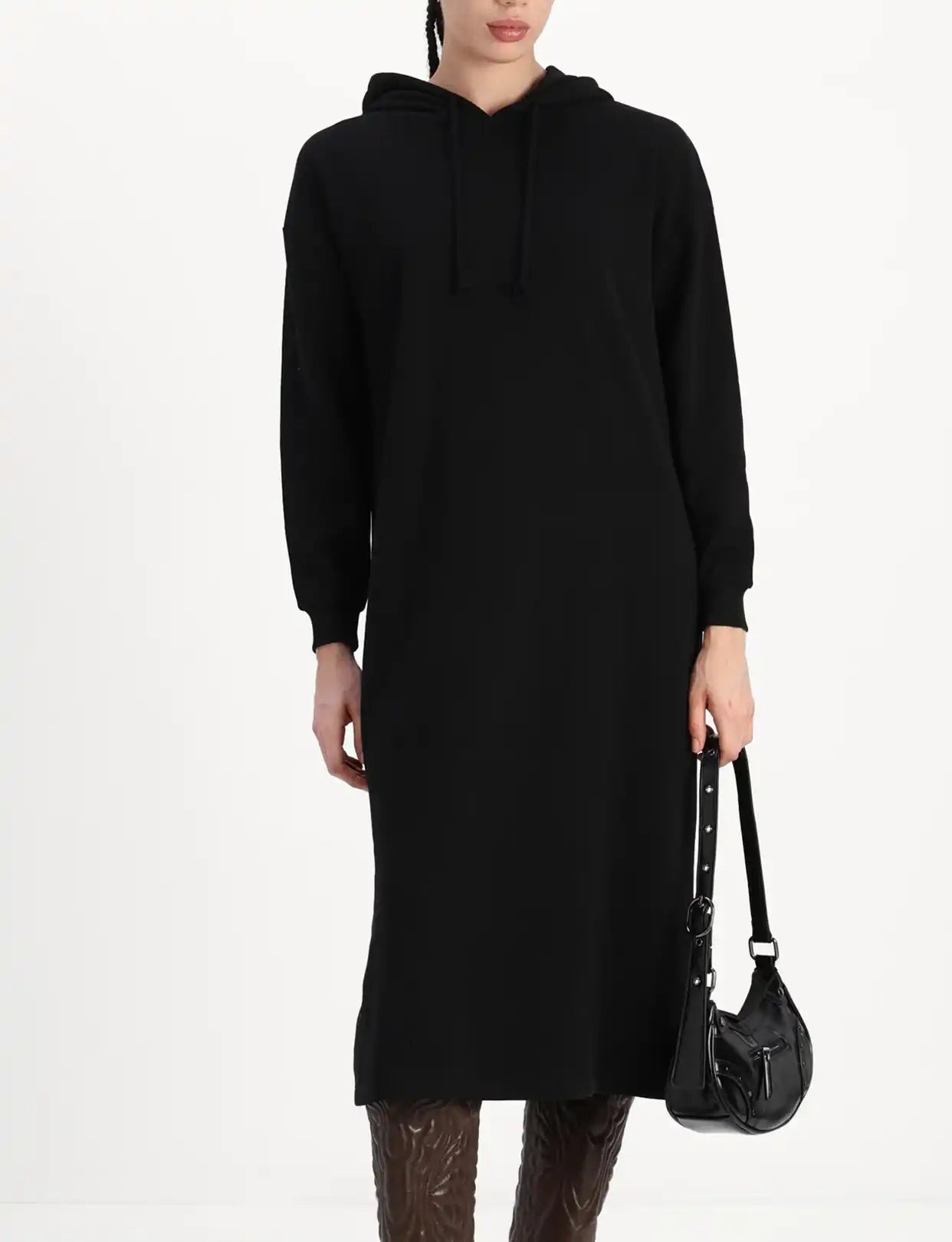Pieces Pieces Hoodie Midi Dress - Loungewear Dress