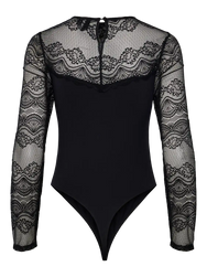 Pieces Pieces kanten body dames - Lace top Sinna - Zwart