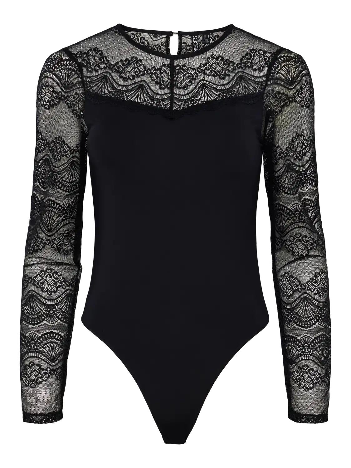 Pieces Pieces kanten body dames - Lace top Sinna - Zwart