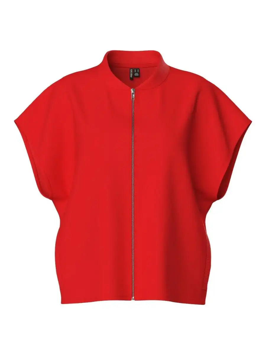 Pieces Pieces lounge vest met rits - Zip sweat vest