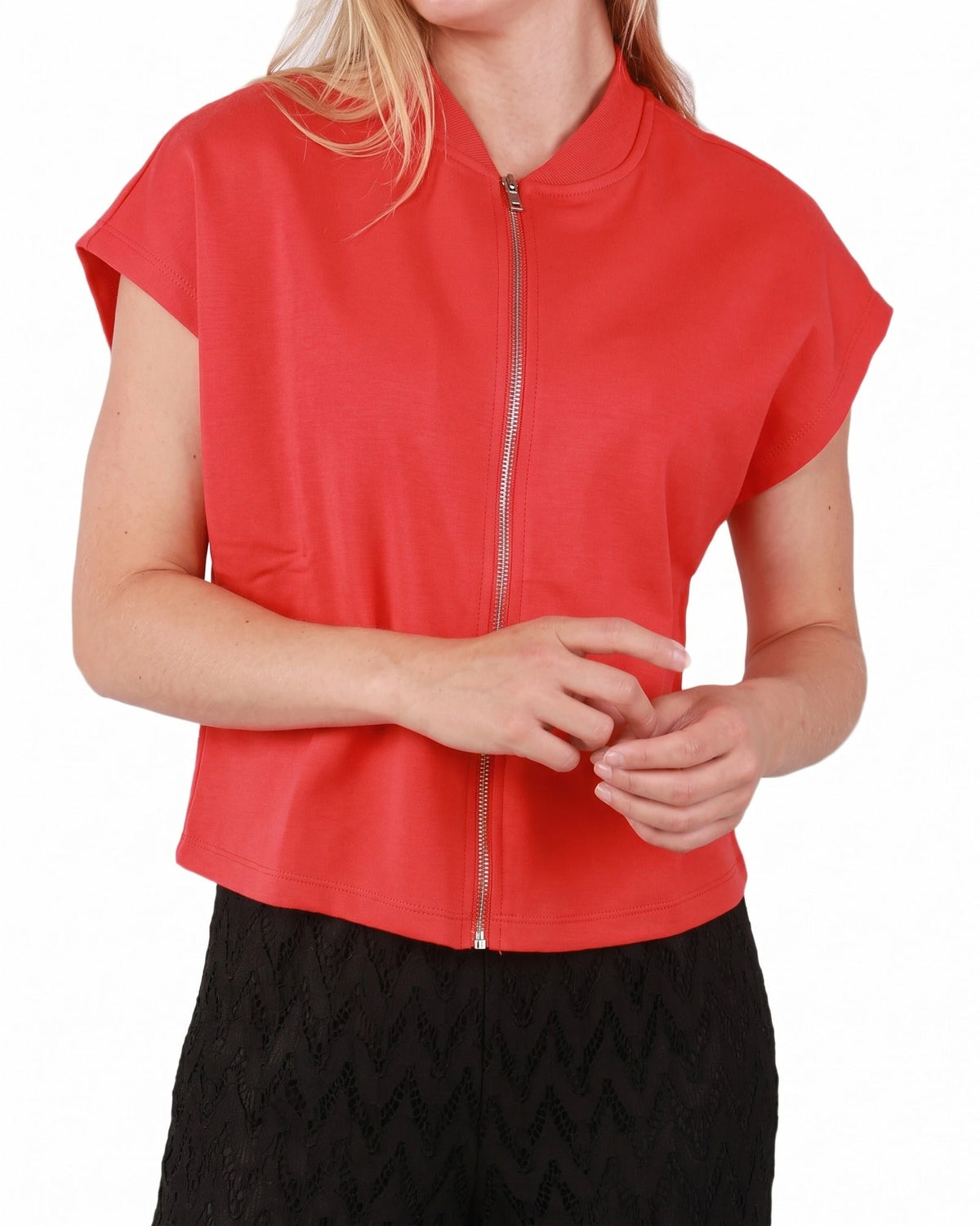 Pieces Pieces lounge vest met rits - Zip sweat vest