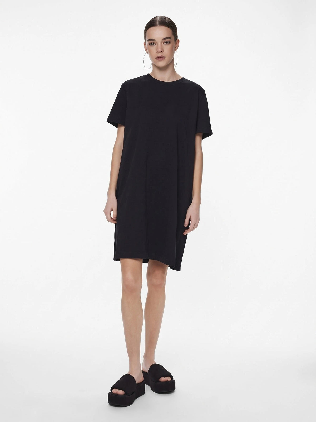 Blauw | voor | Vooraanzicht, blauw – Pieces Sweat Dress - Loungewear Dress - Slaapshirt