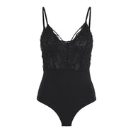 Pieces Pieces zwarte kanten body dames - Lace top Nichelle