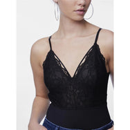 Pieces Pieces zwarte kanten body dames - Lace top Nichelle