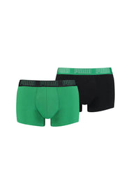 Alle | pack | Overzicht 2-pak, groen en zwart – Puma heren boxershort 2-pak kort pijpje - Basic Trunk