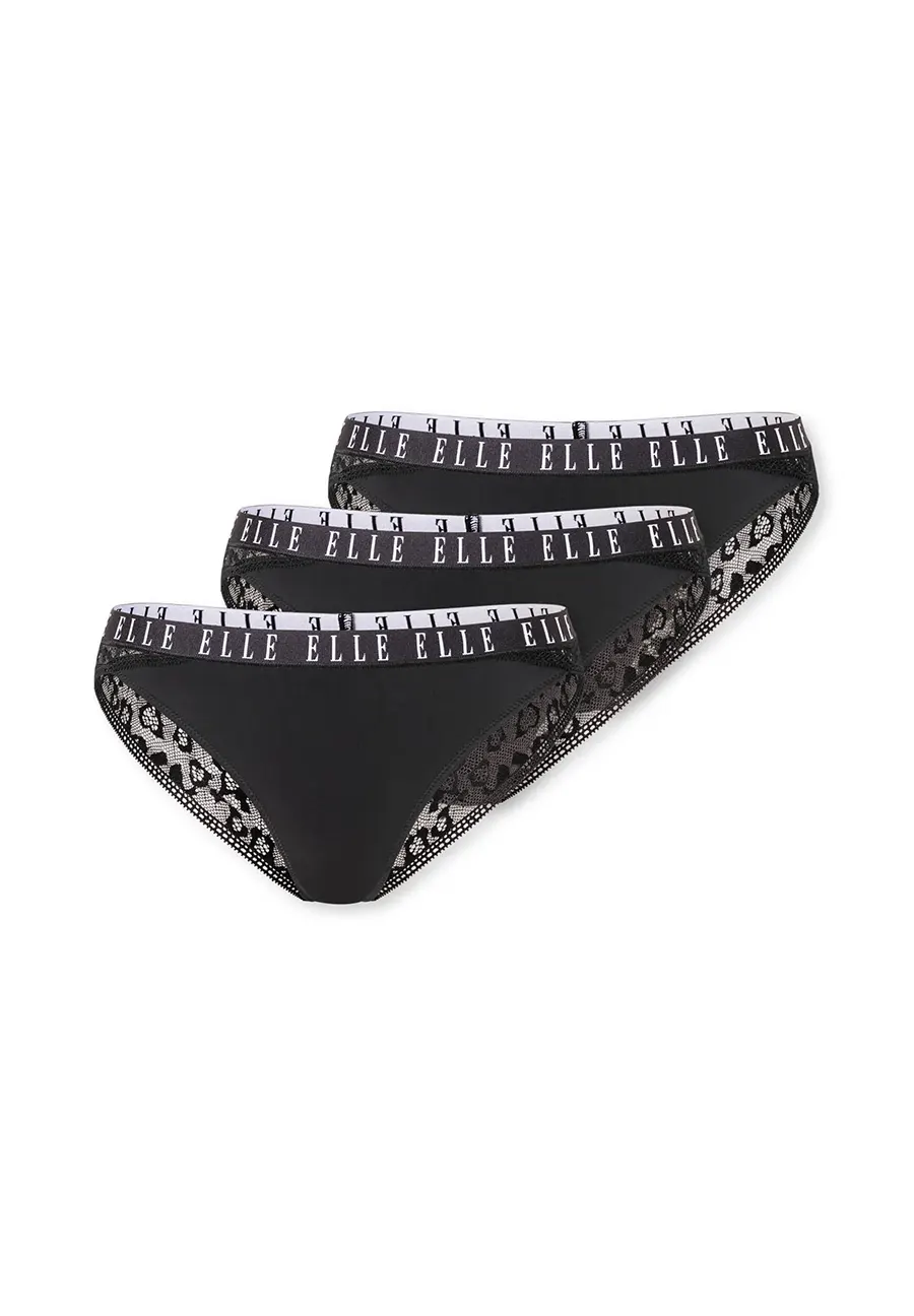 Schiesser Elle 3-Pack Kanten brazilian slips dames - Lace