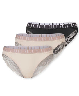 Schiesser Elle 3-Pack Kanten brazilian slips dames - Lace