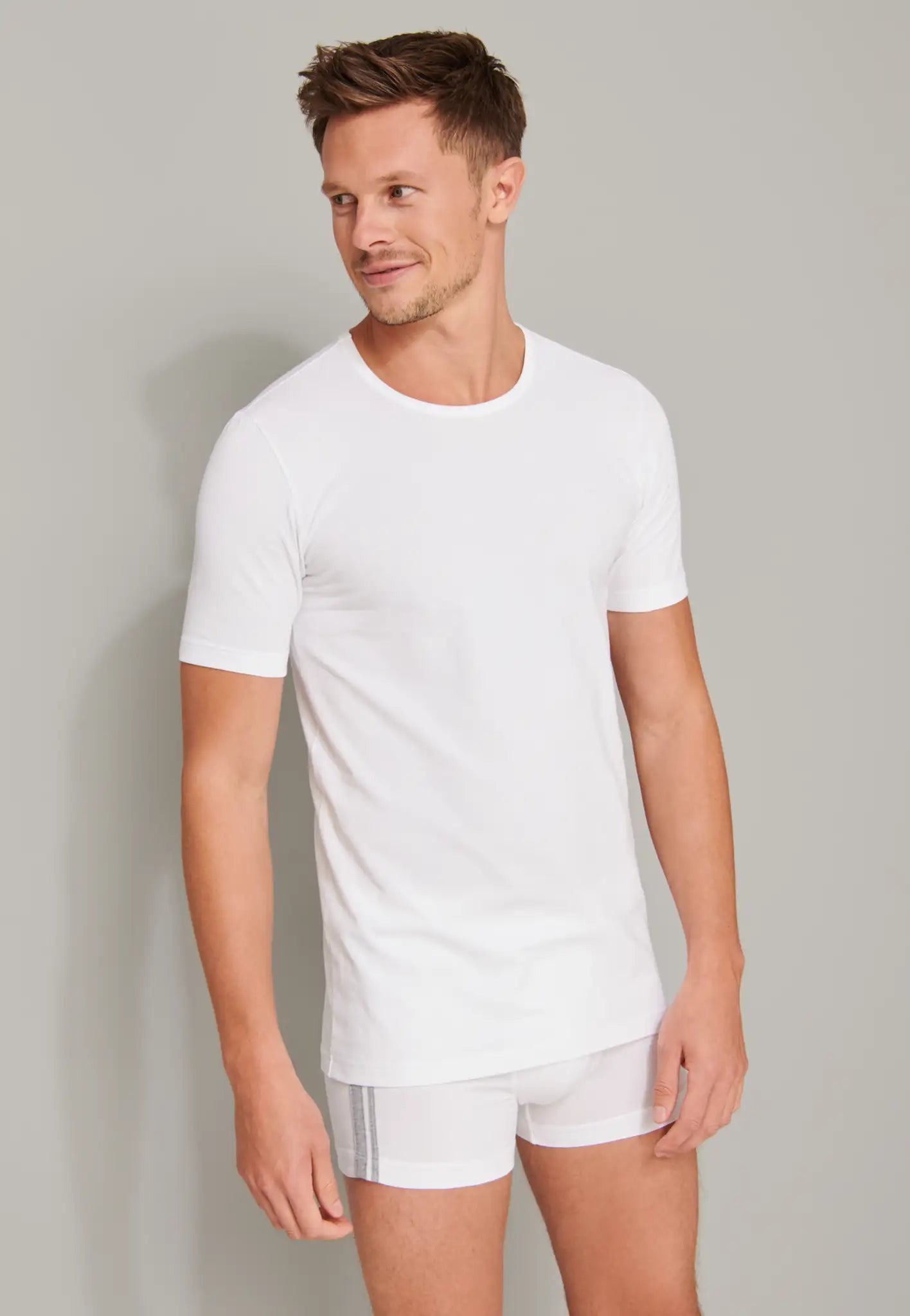 Schiesser Schiesser 2-Pack heren T-Shirts - 95/5 - Biologisch katoen