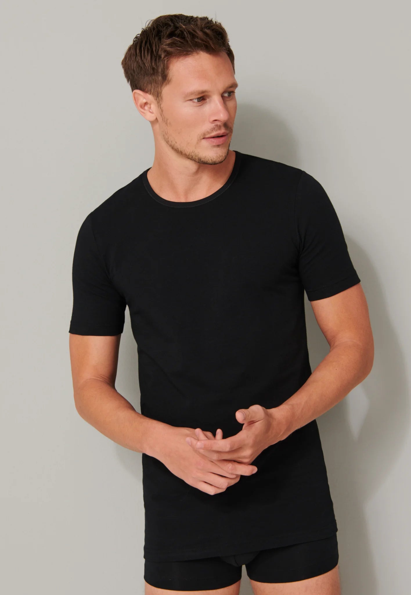 Schiesser Schiesser 2-Pack heren T-Shirts - 95/5 - Biologisch katoen