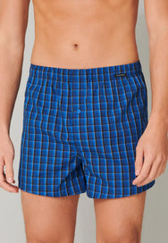 Schiesser Schiesser 2-Pack heren wijde boxershort katoen woven - Royal