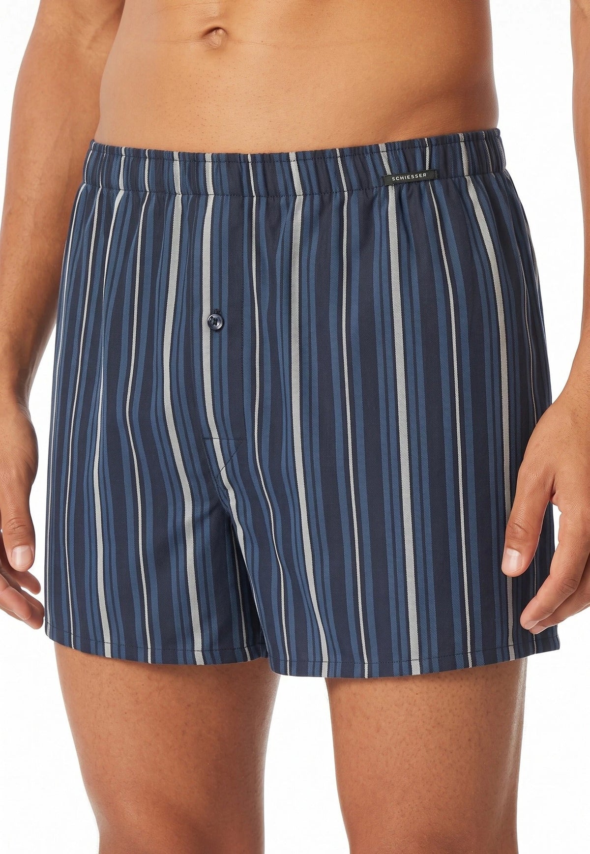 Schiesser Schiesser 2-Pack heren wijde boxershort katoen woven - Royal