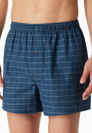 Schiesser Schiesser 2-Pack heren wijde boxershort katoen woven - Royal