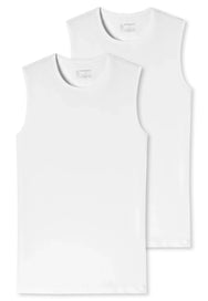 Schiesser Schiesser 2-Pack mouwloos shirt - 95/5 - Biologisch katoen