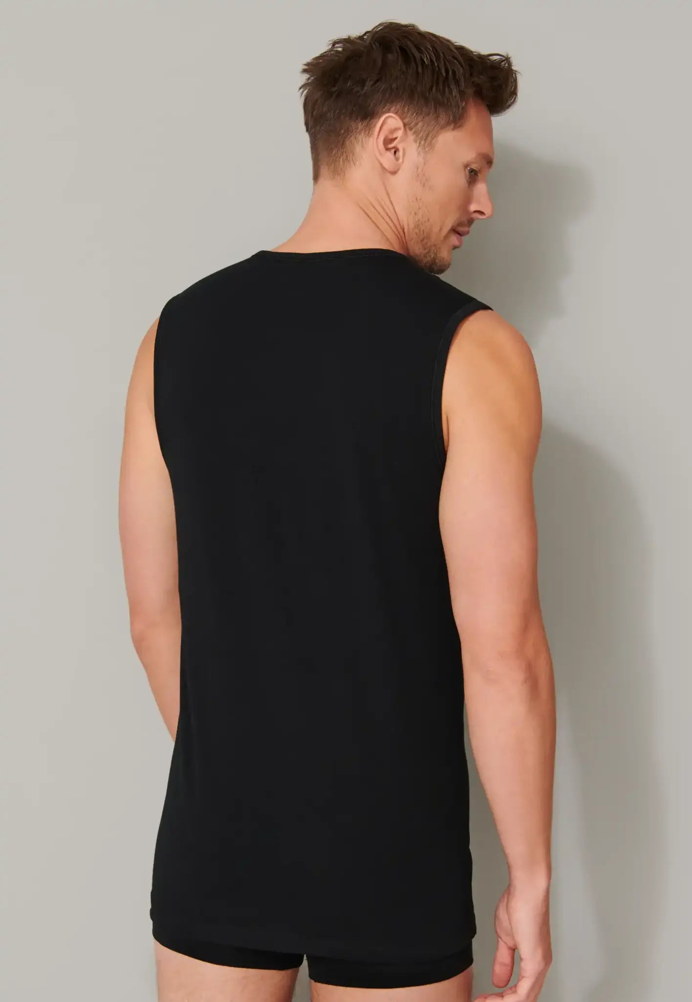 Schiesser Schiesser 2-Pack mouwloos shirts V-hals - 95/5 - Biologisch katoen