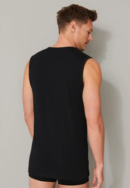 Schiesser Schiesser 2-Pack mouwloos shirts V-hals - 95/5 - Biologisch katoen