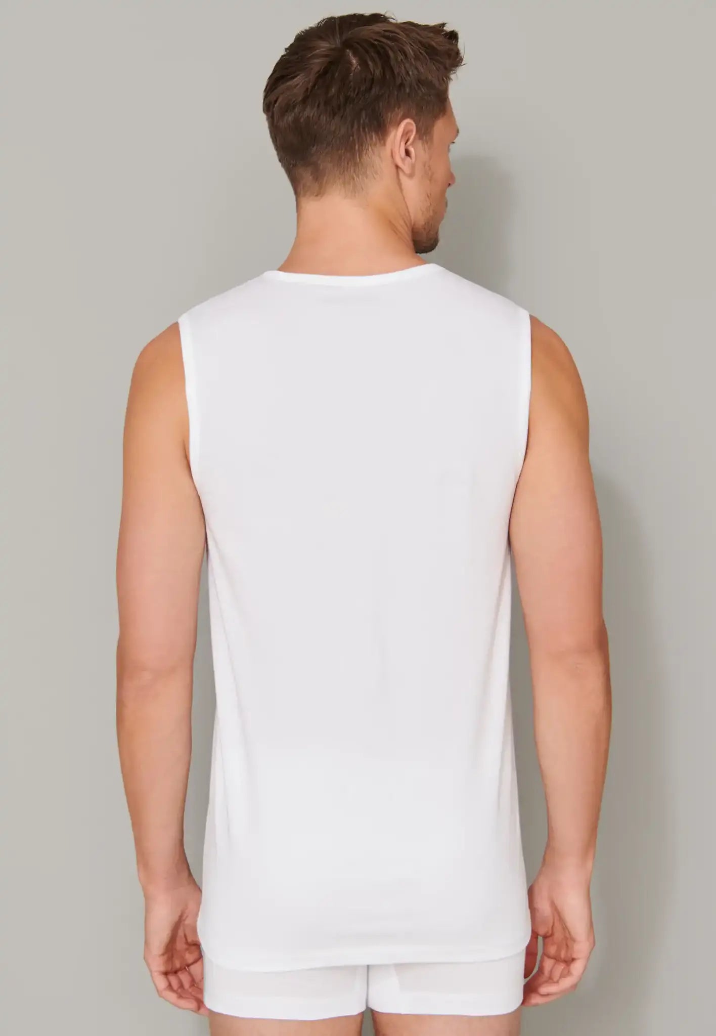 Schiesser Schiesser 2-Pack mouwloos shirts V-hals - 95/5 - Biologisch katoen