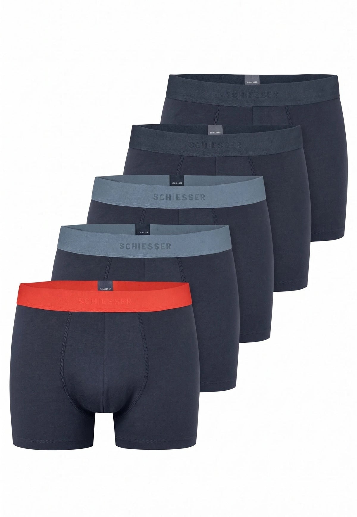 Schiesser Schiesser 5-pack heren boxershort 95/5 - Darkblue