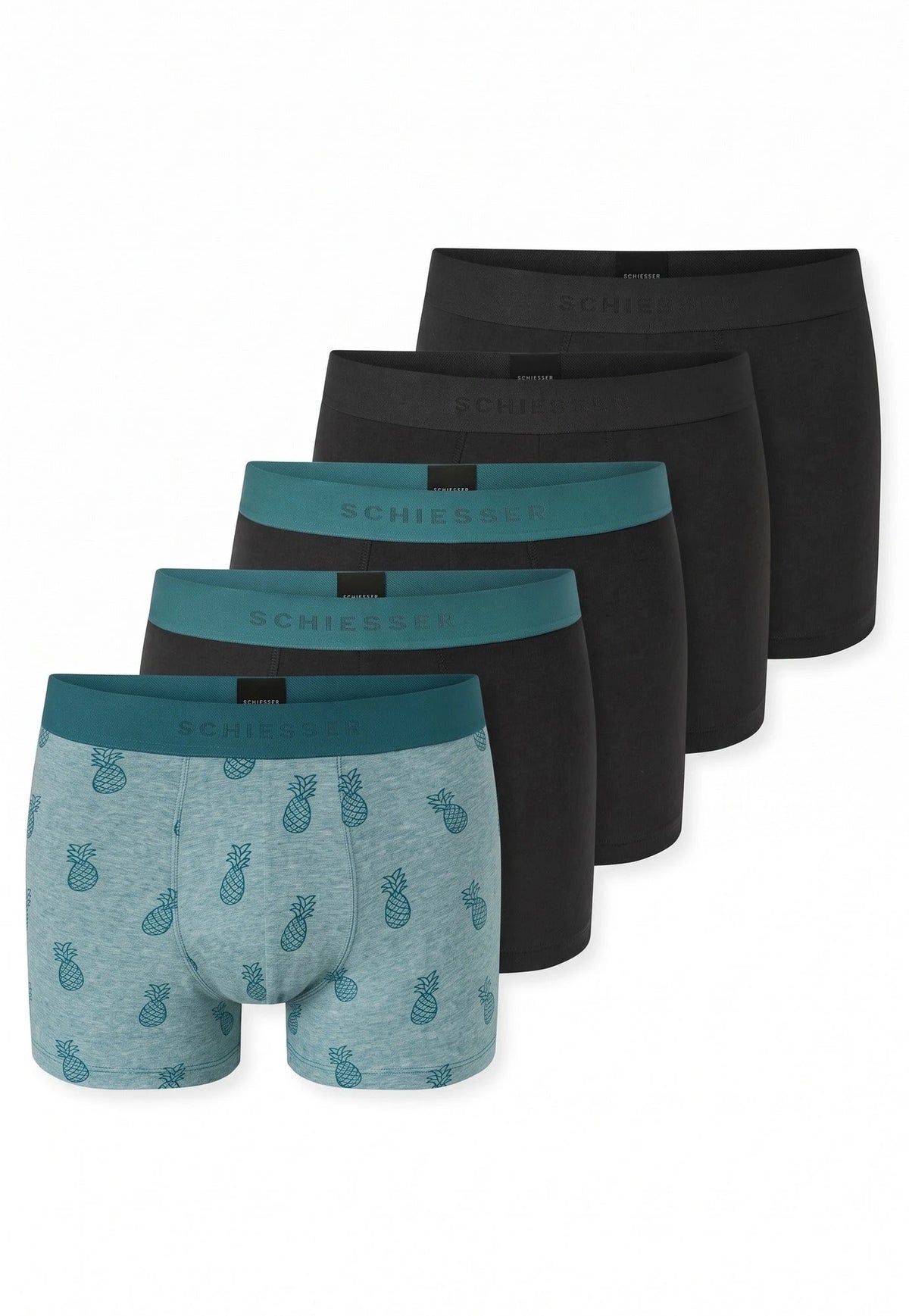 Schiesser Schiesser 5-pack heren boxershort 95/5 - Darkblue