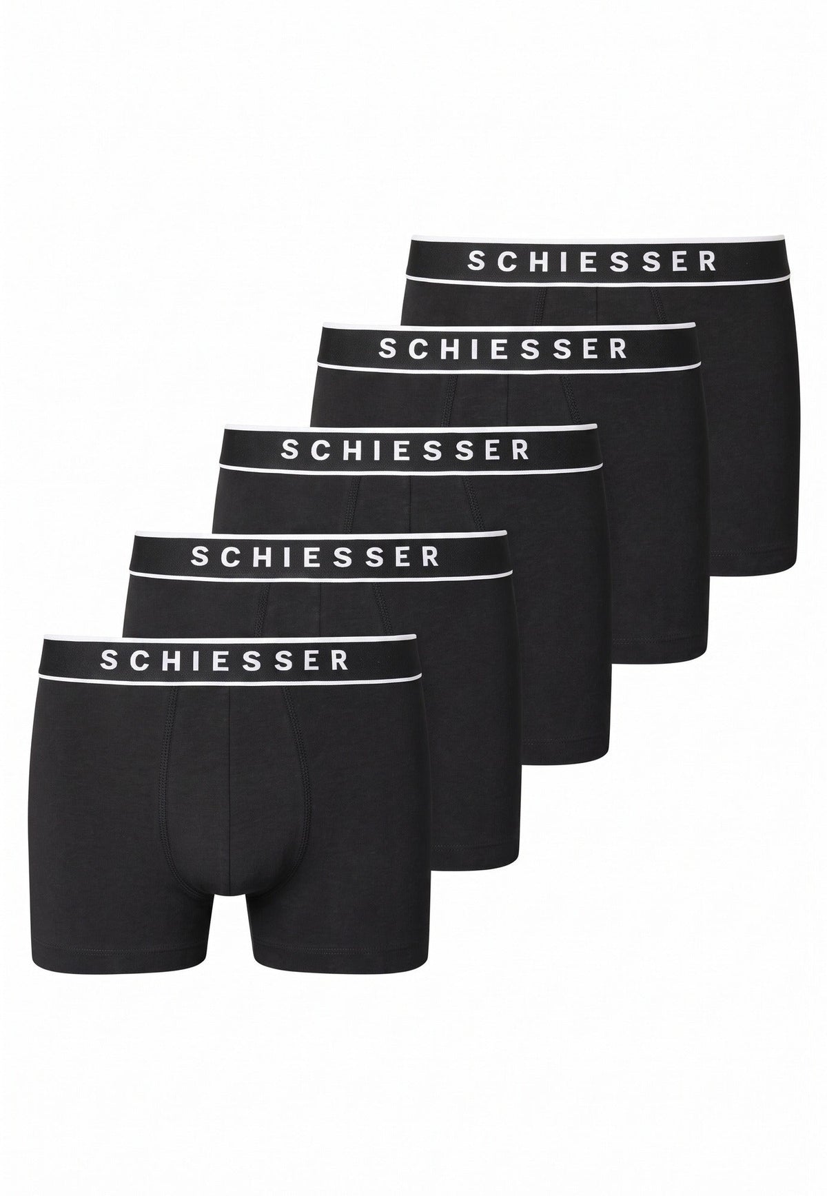 Schiesser Schiesser 5-pack heren boxershort 95/5 - Zwart