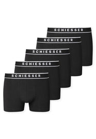 Schiesser Schiesser 5-pack heren boxershort 95/5 - Zwart