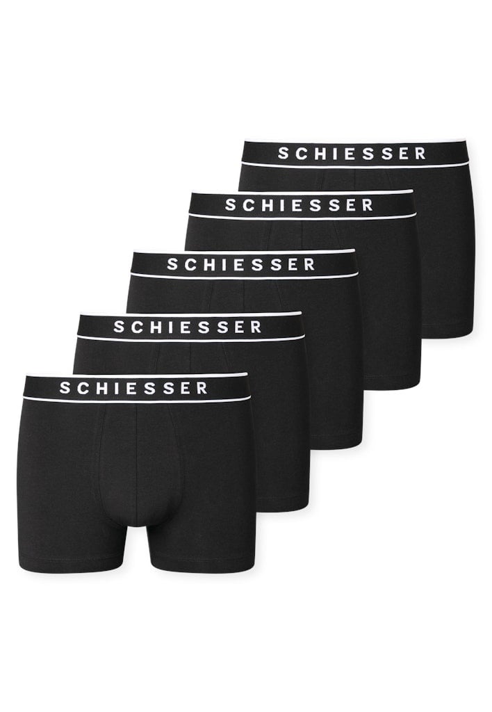 Schiesser Schiesser 5-pack heren boxershort 95/5 - Zwart