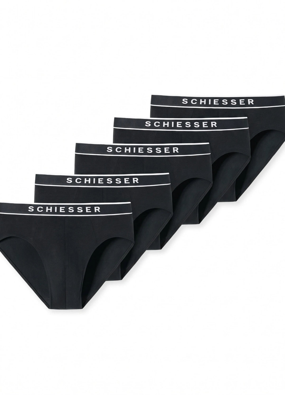 Schiesser Schiesser 5-pack heren Rio slip 95/5- Zwart