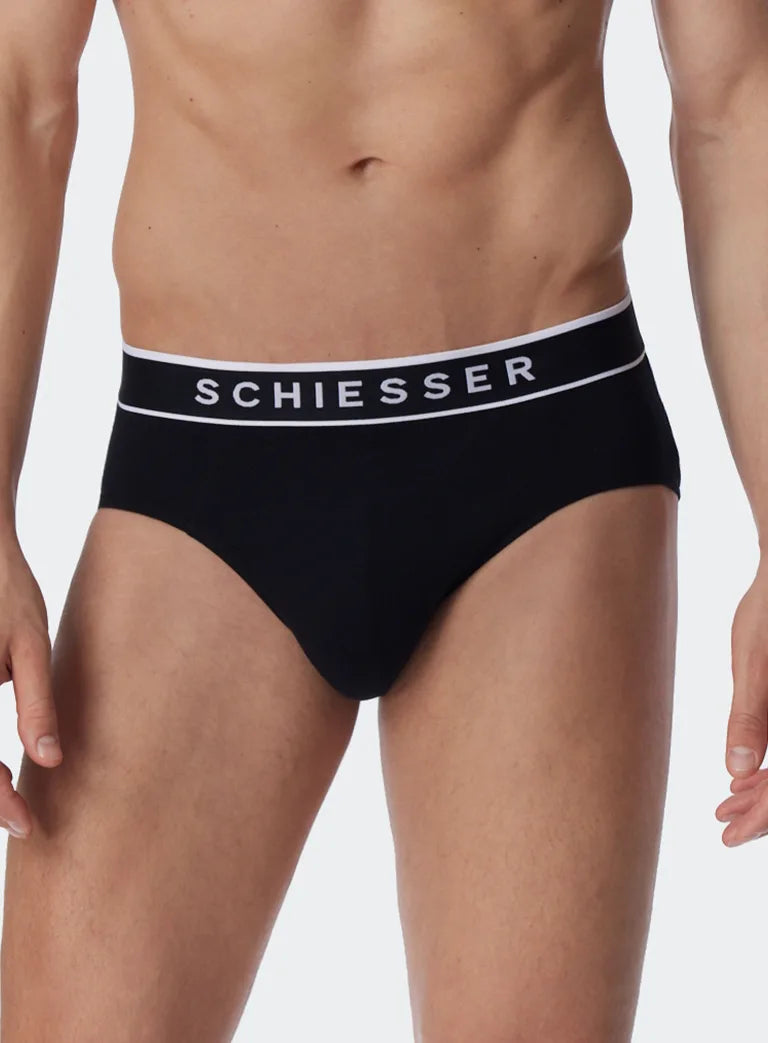 Schiesser Schiesser 5-pack heren Rio slip 95/5- Zwart