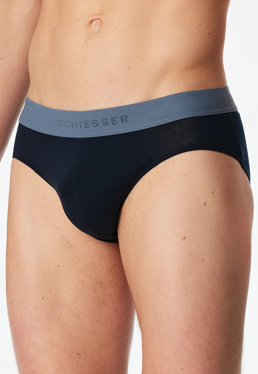 Schiesser Schiesser 5-pack heren Rio slip 95/5- Zwart