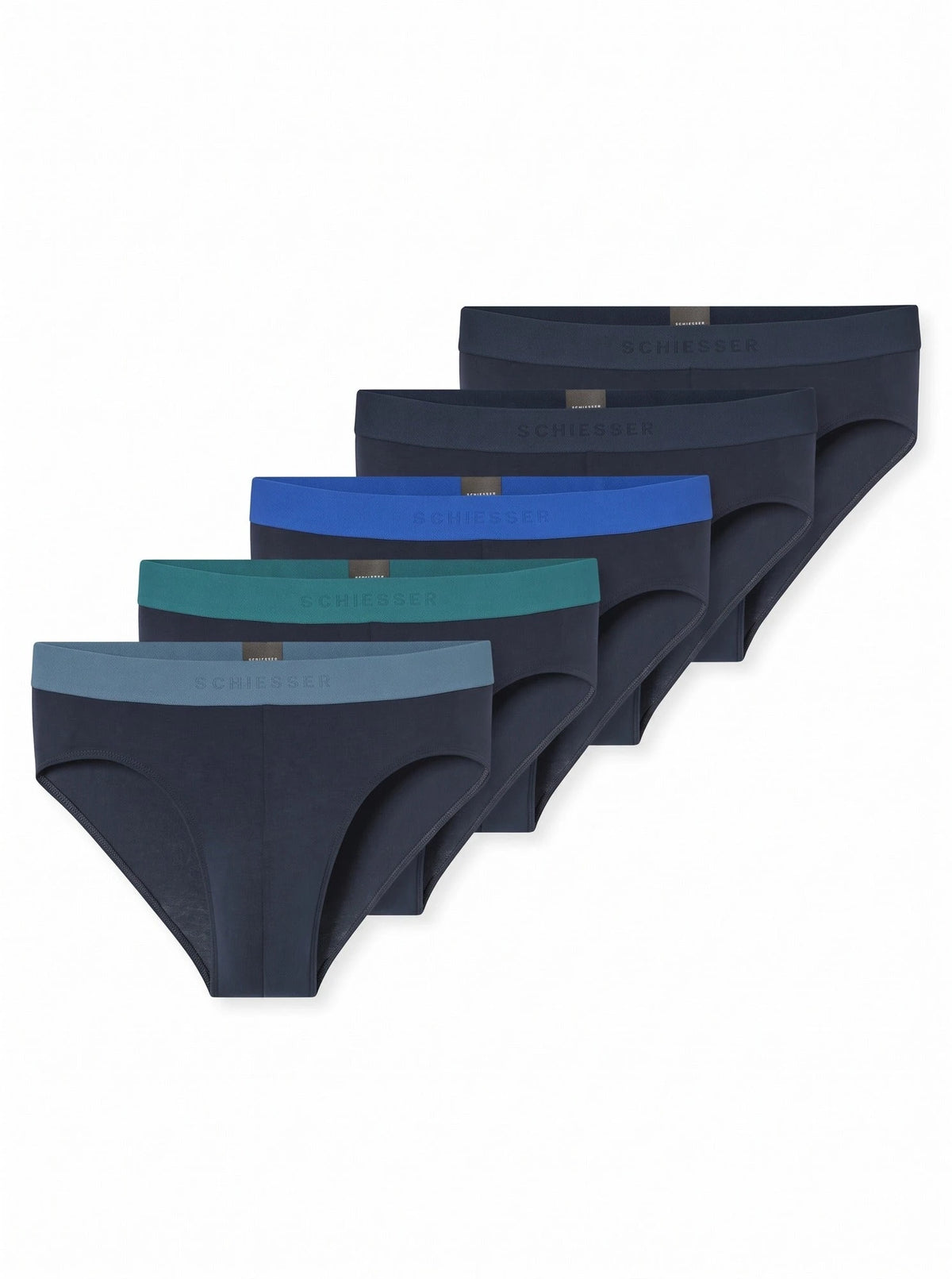 Schiesser Schiesser 5-pack heren Rio slip 95/5- Zwart