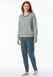 Schiesser Schiesser dames pyjama badstof - Streep
