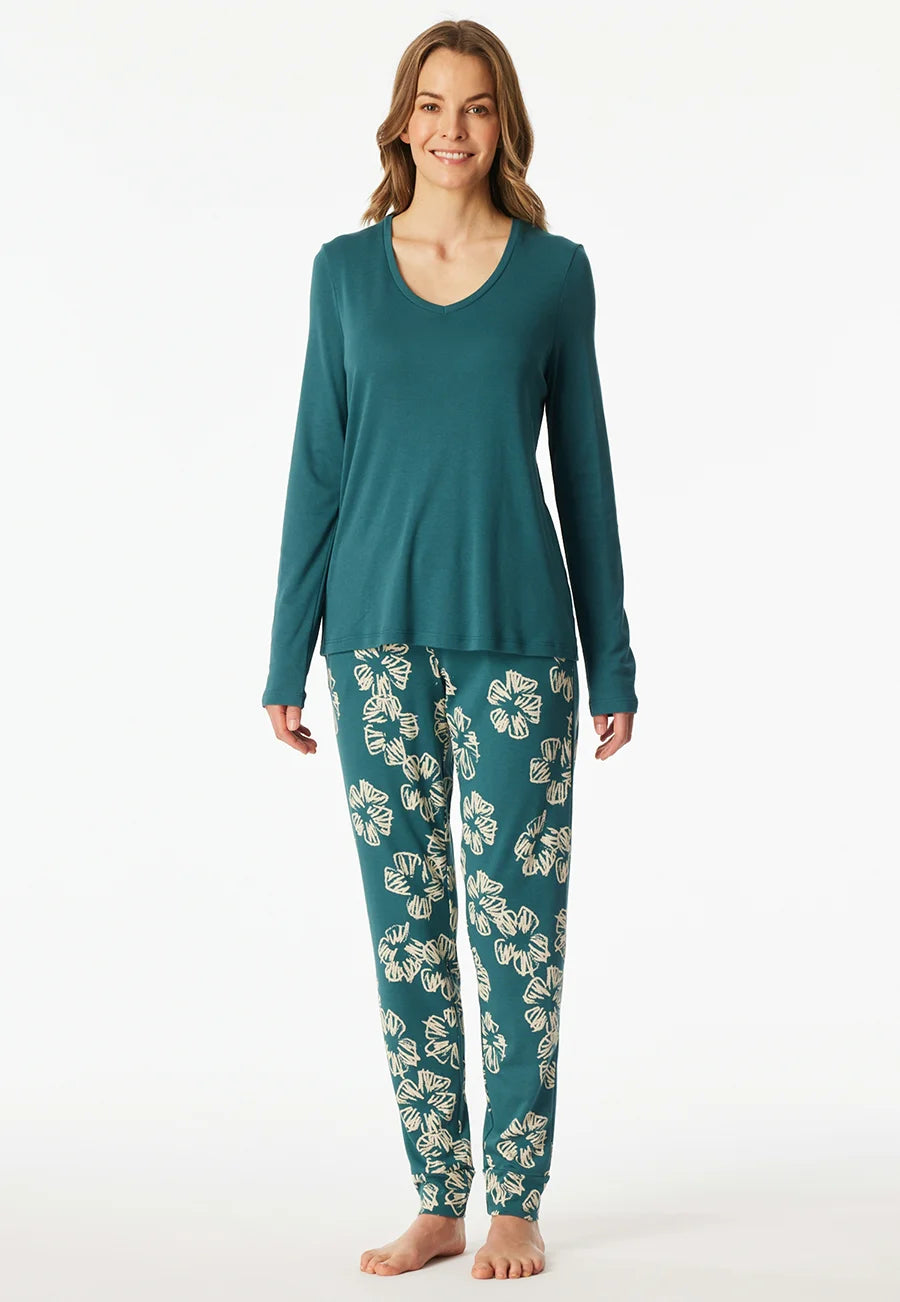 Schiesser Schiesser dames pyjama Flower - Modal - Katoen
