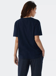Schiesser Schiesser dames pyjamashirt korte mouw - Mix & Relax