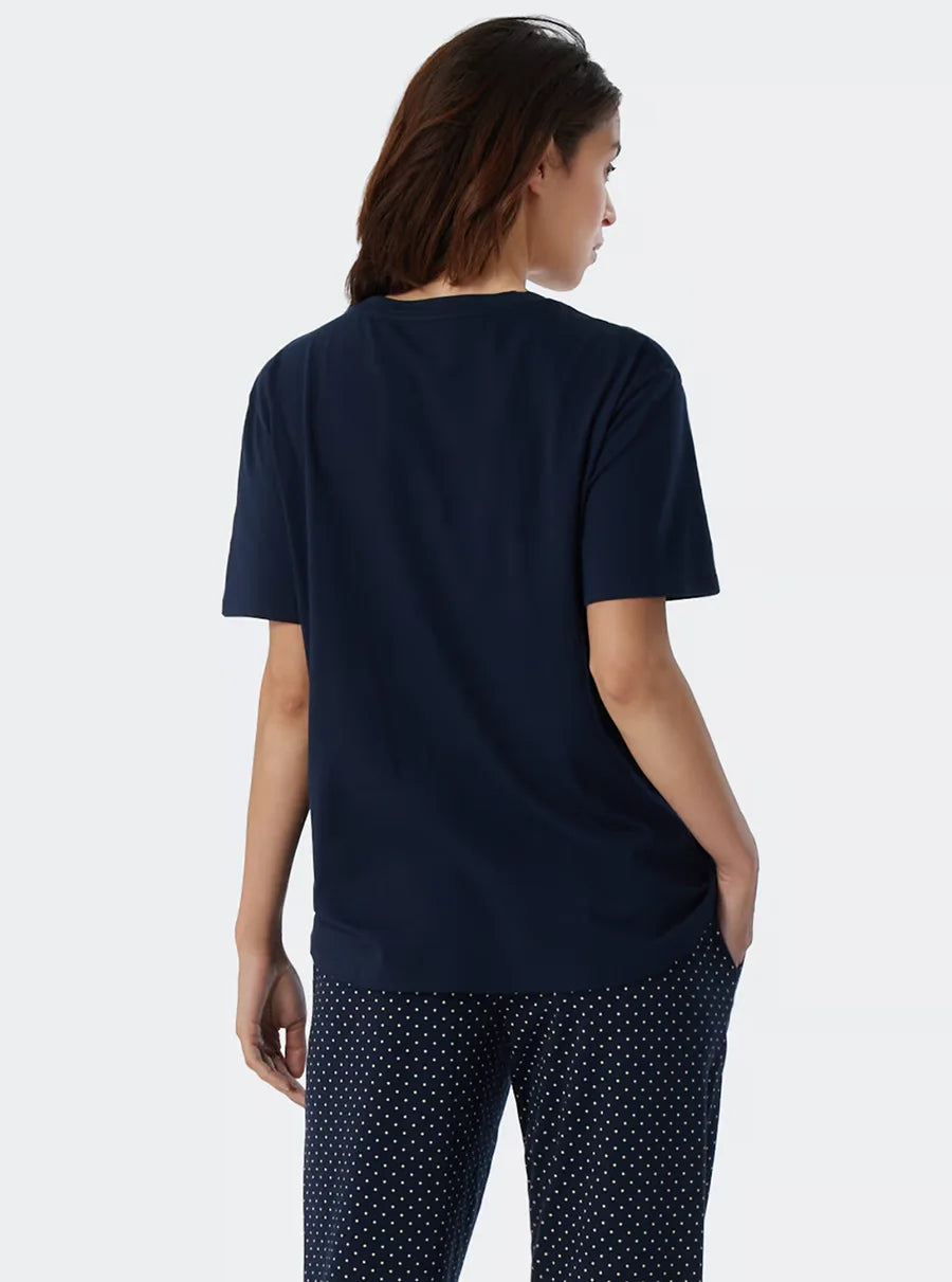 Schiesser Schiesser dames pyjamashirt korte mouw - Mix & Relax