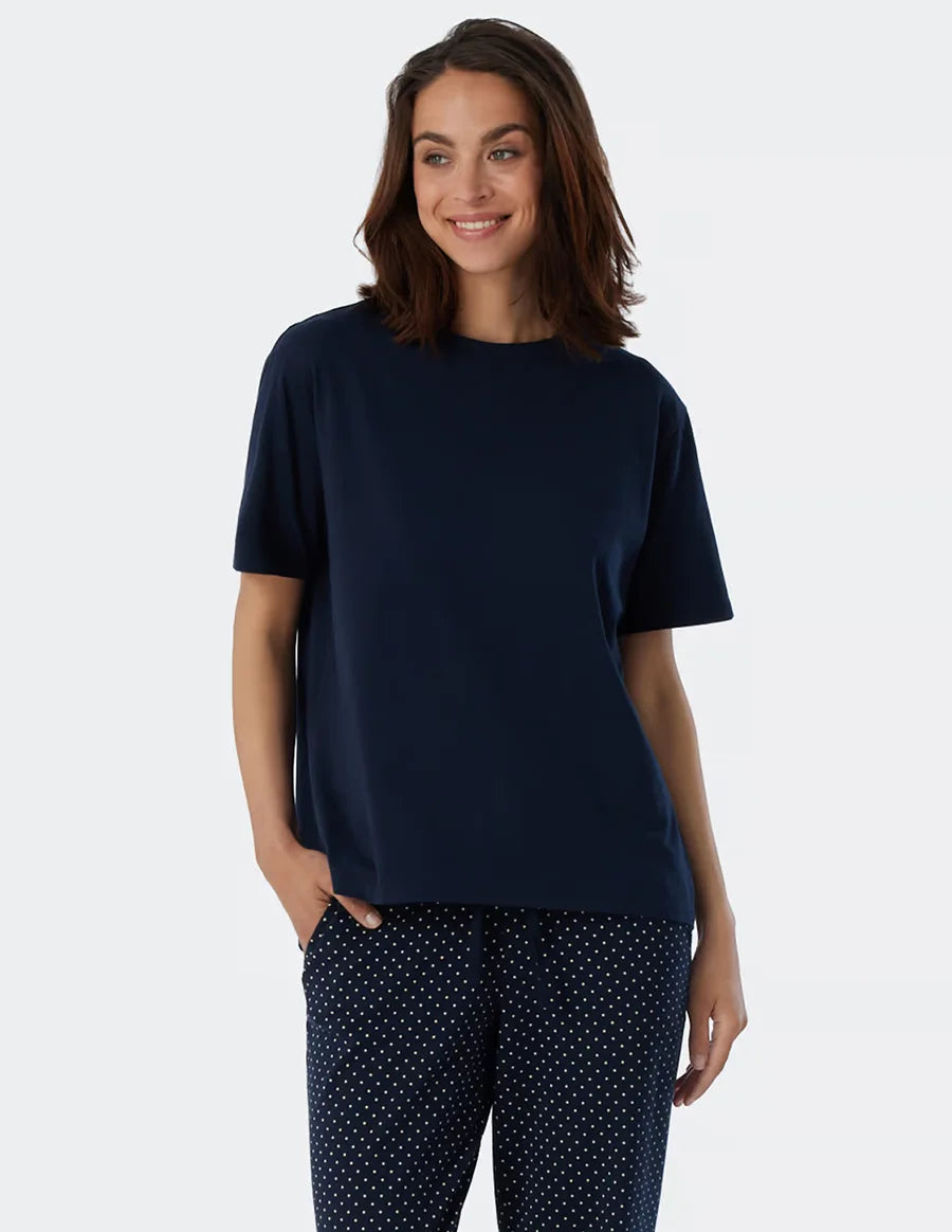 Schiesser Schiesser dames pyjamashirt korte mouw - Mix & Relax