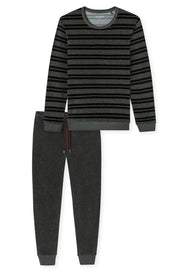 Schiesser Schiesser heren pyjama badstof - Casual Nightwear - Donkergrijs