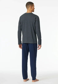 Schiesser Schiesser heren pyjama extra lang - Antraciet - Casual Essentials