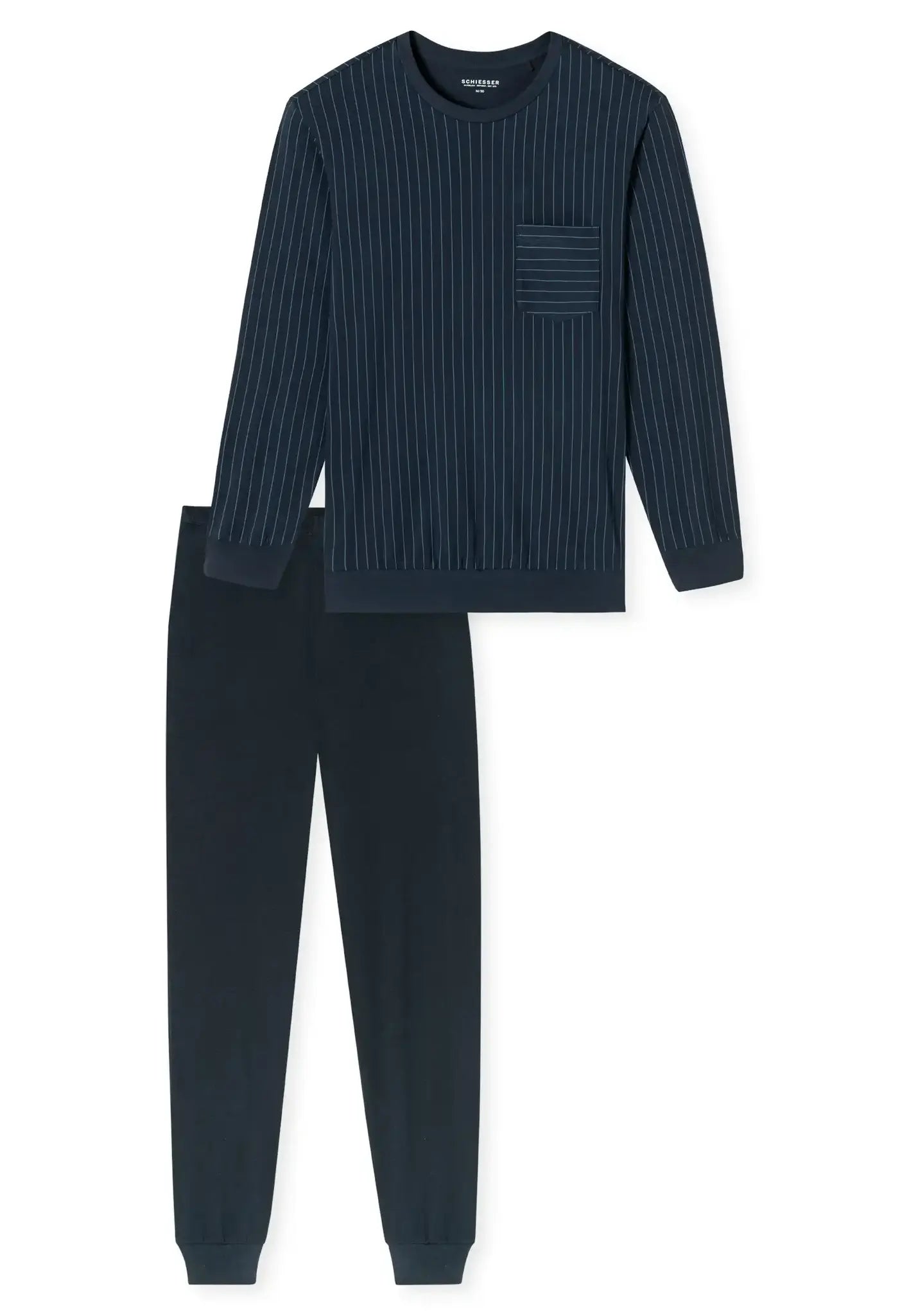 Schiesser Schiesser heren pyjama extra lang - Donkerblauw - Comfort Essentials