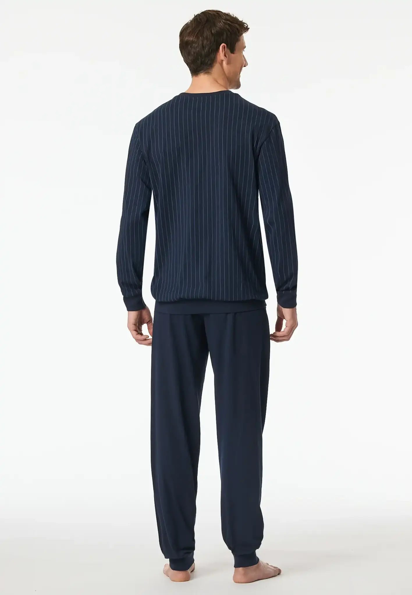 Schiesser Schiesser heren pyjama extra lang - Donkerblauw - Comfort Essentials