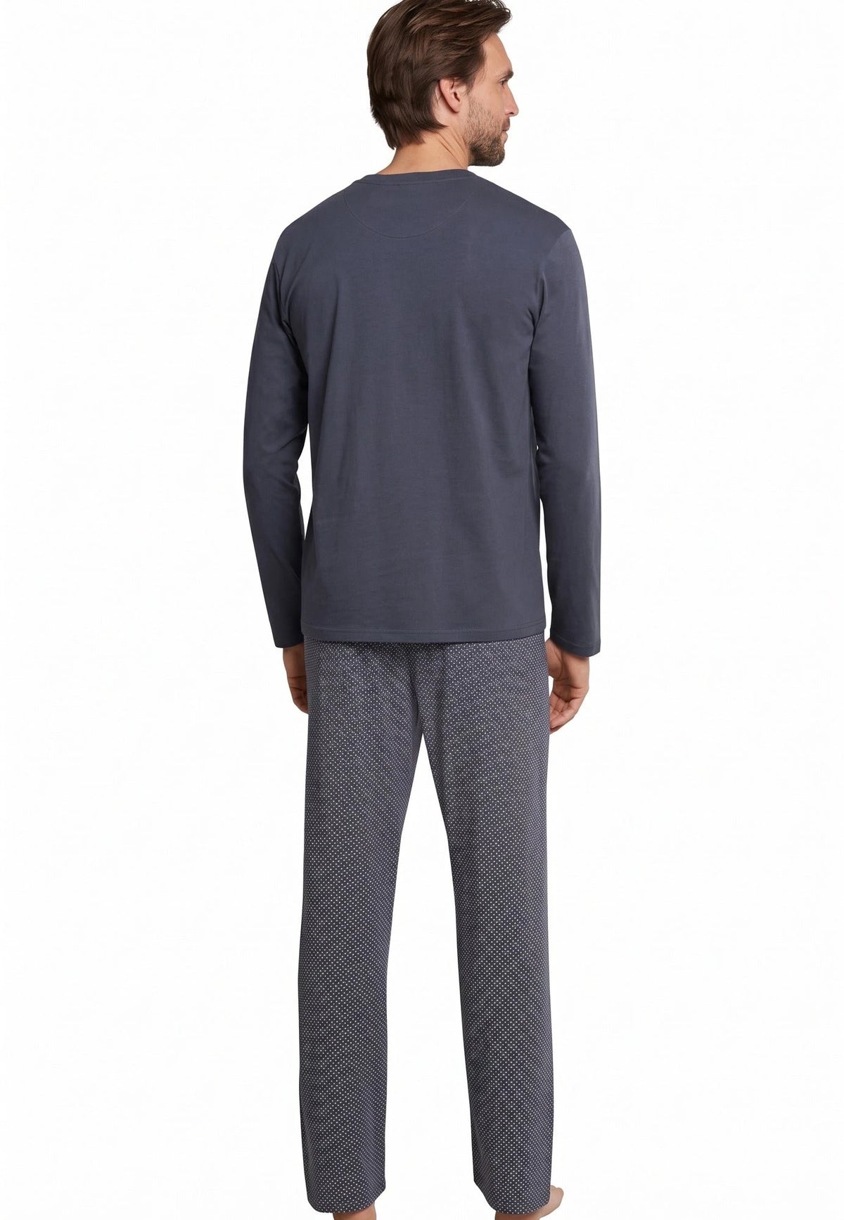 Schiesser Schiesser heren pyjama extra lang - Grijs - NOS