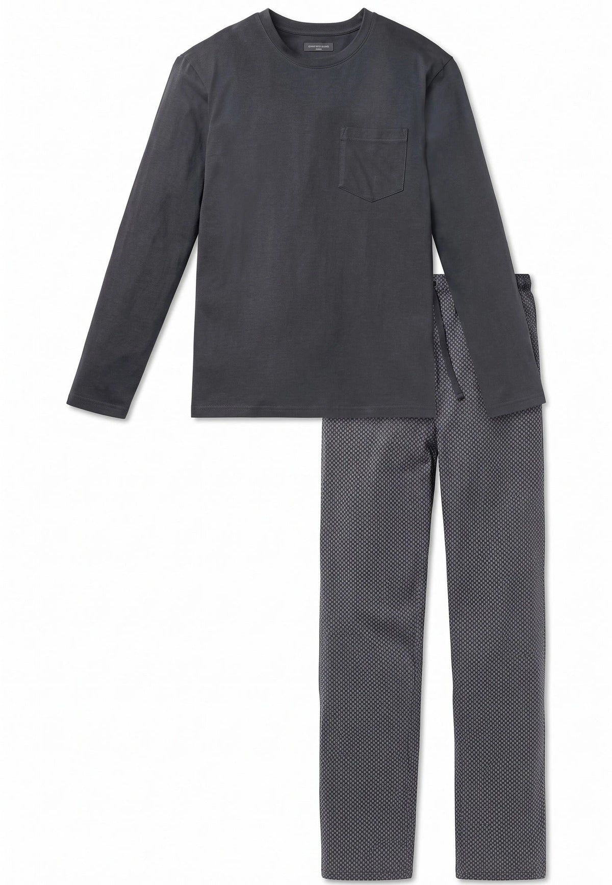 Schiesser Schiesser heren pyjama extra lang - Grijs - NOS