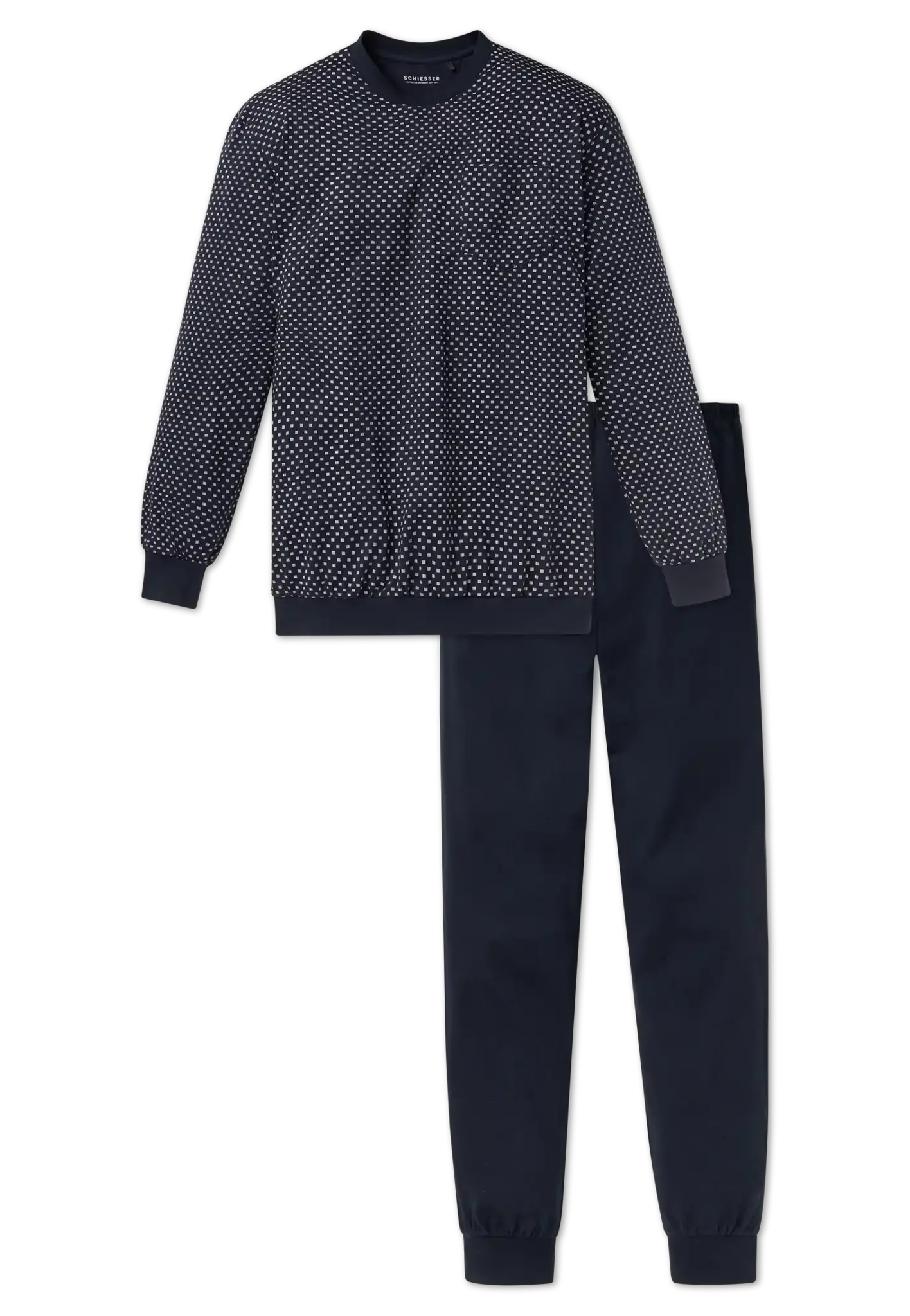 Schiesser Schiesser heren pyjama Katoen - Dark Sapphire