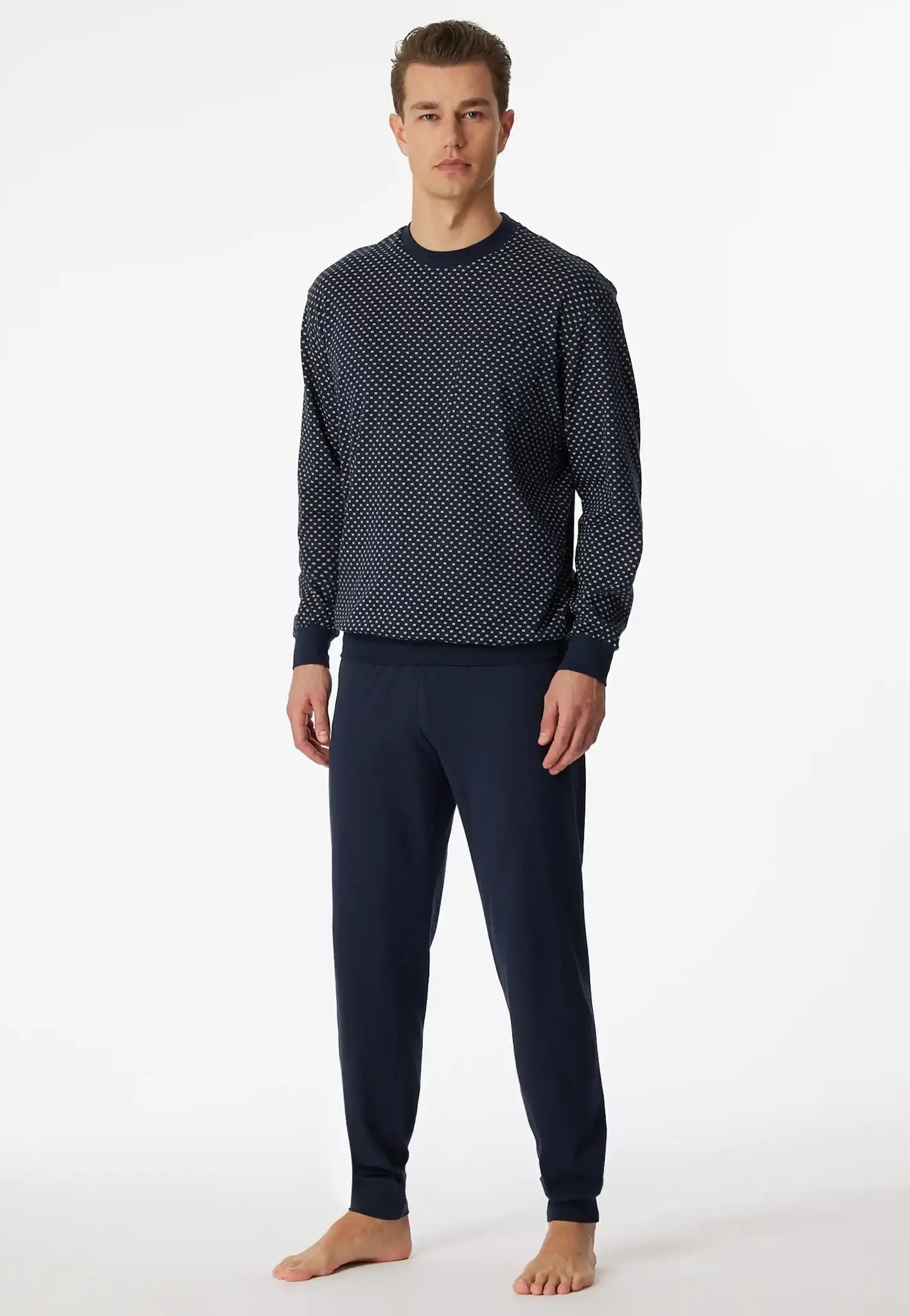 Schiesser Schiesser heren pyjama Katoen - Dark Sapphire