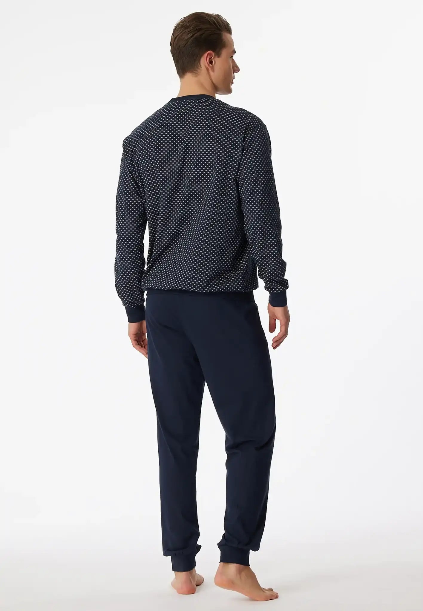 Schiesser Schiesser heren pyjama Katoen - Dark Sapphire