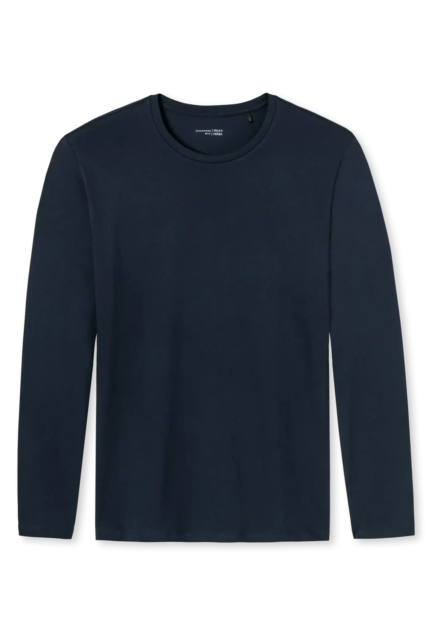 Schiesser Schiesser heren pyjama shirt lange mouw - Donkerblauw